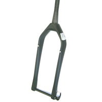 DICE Fork Mr Sooty CARBON Fatbike Rigid Taper Steerer 135mm Width 15mm Thru Axle Grey Decal