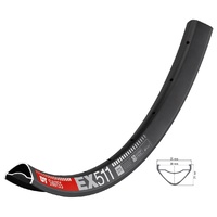 EX511 27.5" / 650b 32H MTB Black (w/- Squorx Nipples+Washers) RDEX5165032S011495