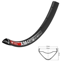 XM481 27.5" / 650b 28H MTB Black (w/- Squorx Nipples+Washers) (RDXM4865028S011430)