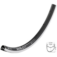 Road RR411 700C ASYM 28 Hole Black (w/- Squorx Nipples+Washers) (ZRDRR41RPN28S011376)