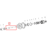 Axle, 540/TD Rear Steel, 140mm (HCCXXX00S1304S)