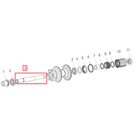 Axle FR Rear aluminium 150mm D.B. thru axle