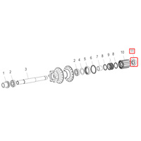 End Cap FR Rear 12mm Thru Right (HWAXXX00S1473S)