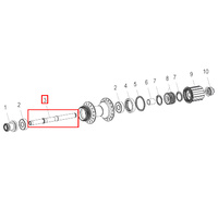 Axle 340 135mm Center Lock Rear (HCCXXX00S1619S)