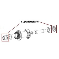 End Cap KIT 240s Front Center Lock 9mm bolt thru (Left & Right) (HWGXXX0001918S)