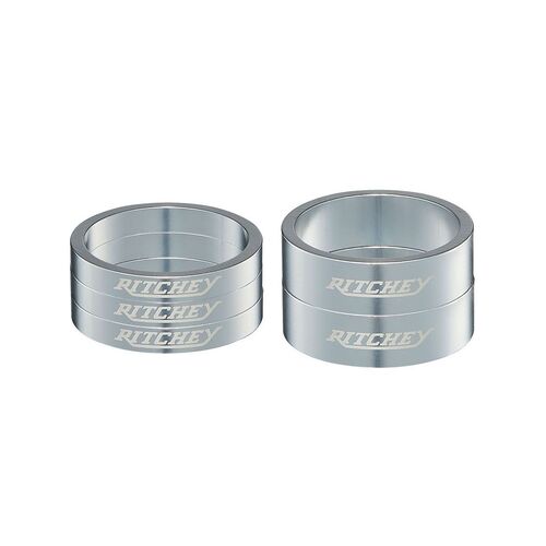 HEADSET SPACERS CLASSIC HP Silver 28.6mm/2x10mm+3x5mm/Bag (33075347004)