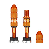 Quickfill SCHRADER Tubeless Valves | Gen2 | 23-31mm  Depth | 2 Pieces | NARANJA (TR2UNA-136)
