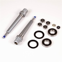 Plus Flat Pedal Axle Rebuild Kit | Incl. Axles, Bearings, Seals, Nuts, and Dust Covers) (PDS20-103)