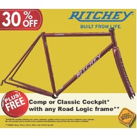 FRAMESET Road Logic Frame Kit RED w/PINK Logo 59cm - (97352007016)