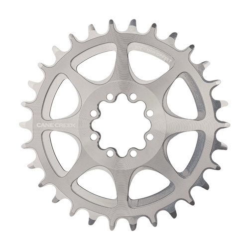 8BOLT - DIRECT MOUNT CHAINRING - 32T - 0mm OFFSET - Shimano/SRAM 11/12s Chain Compatible | TI GREY (BAI0393TA)