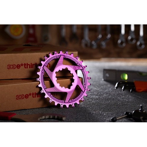 Guidering Helix R | 3-BOLT DIRECT MOUNT | 28T | 3mm Offset | Shimano/SRAM 11/12s | Eggplant (CR4HRA-128)