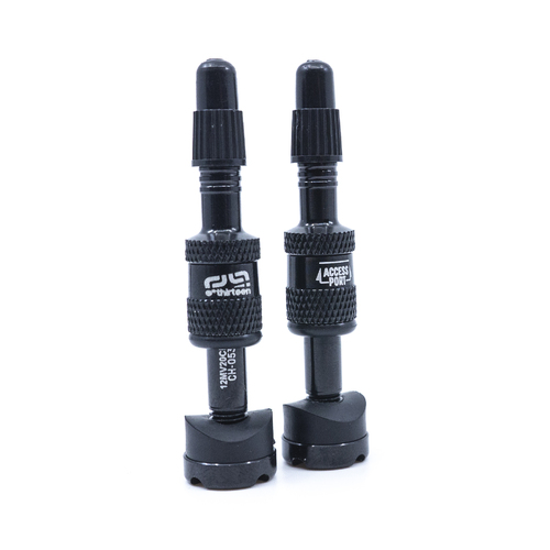 Quickfill PRESTA Tubeless Valves | Gen2 | 16-24mm  Depth | 2 Pieces | Black (TR2UNA-108)