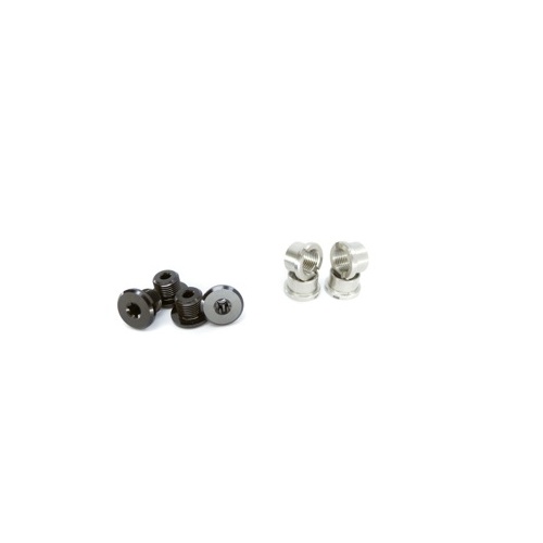 Chain Ring Bolts Short 4 Pk (5mm Steel Nut & T15 Alloy Bolt) BLACK (CB.05.06.K)