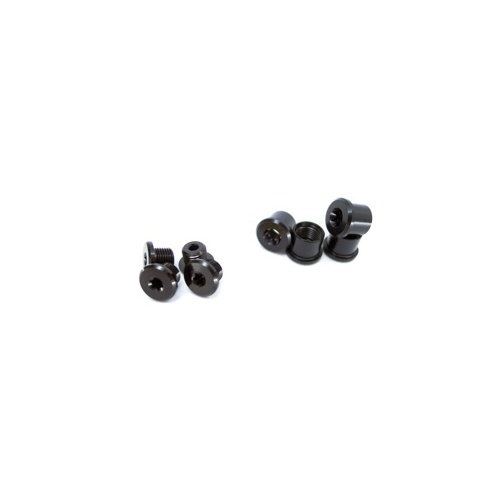 Chain Ring Bolts Mid 4 Pk Alloy (7.5mm T30 Nut & T15 Bolt) BLACK (CB.75.06.K)