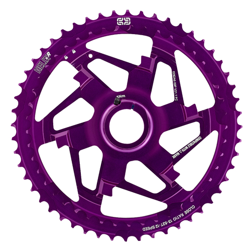 SPARE Helix Race | Cassette | 12 Speed | Aluminium Cogs | 45-52 | Eggplant (FWS20-127) - suits 13-52 cassette ONLY