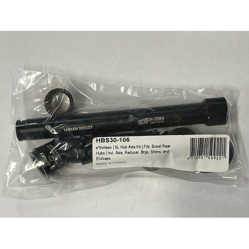Gen 3 Hub Axle | fits SL Boost 148 hubs | incl. axle, reducer, endcap, endcap inserts, and spacer cap (HBS30-106)