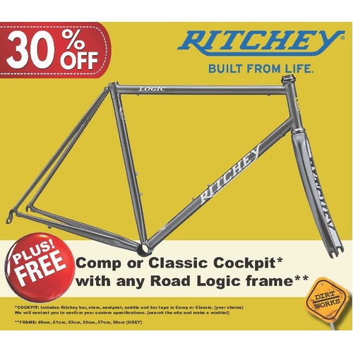 FRAMESET Road Logic Frame Kit GREY 53cm - (97352007019)